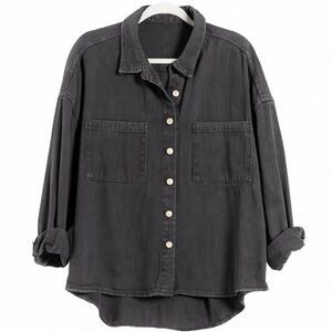 Women's Faded Black Jean Jacket